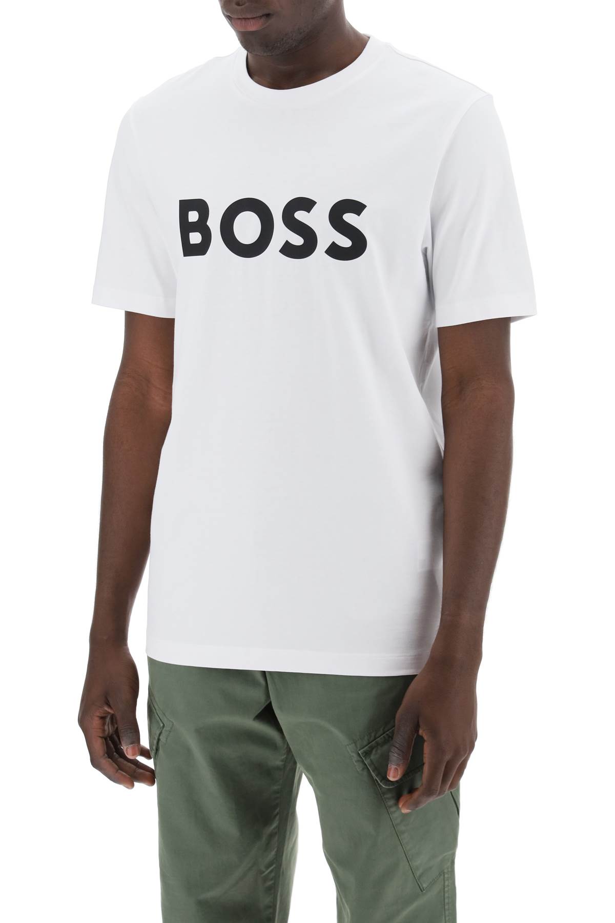 Tシャツ・カットソー TIBURT 354 LOGO PRINT T-SHIRT Hugo Boss tiburt 354 logo print t-shirt White XL - T-Shirts